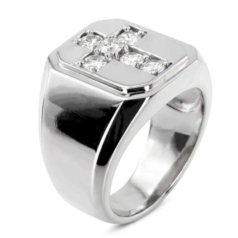 platinum 0.90 ct. Diamond Men's Ring - alternate view 3