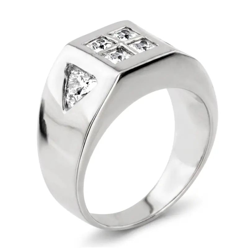 14K white gold 1.38 ct. Diamond Men's Ring - alternate view 5