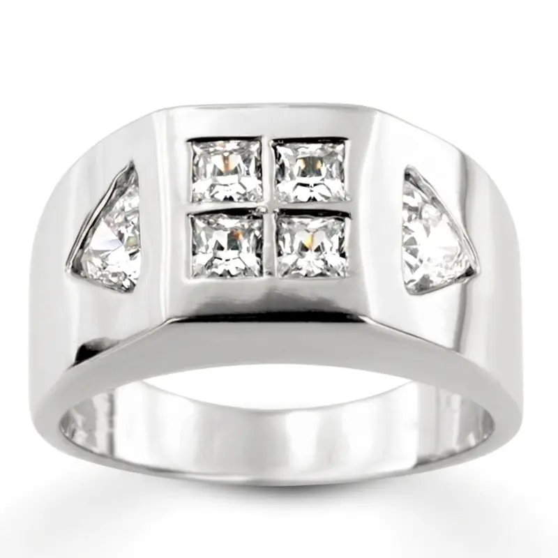 14K white gold 1.38 ct. Diamond Men's Ring - main view