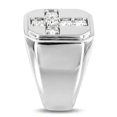 platinum 0.90 ct. Diamond Men's Ring - alternate view 5 thumbnail