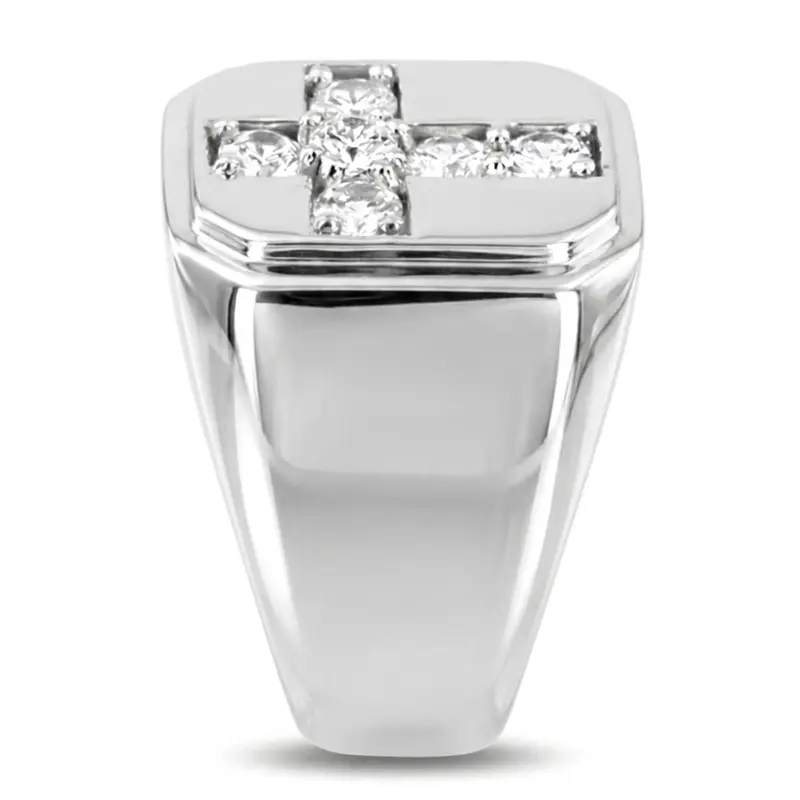 platinum 0.90 ct. Diamond Men's Ring - alternate view 5