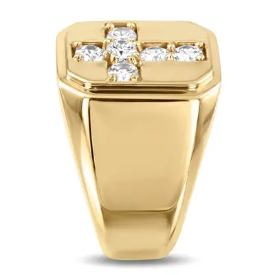 platinum 0.90 ct. Diamond Men's Ring - alternate view 4 thumbnail