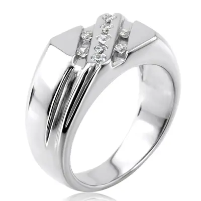 0.27 ct. Round Cut Diamond Men's Ring
