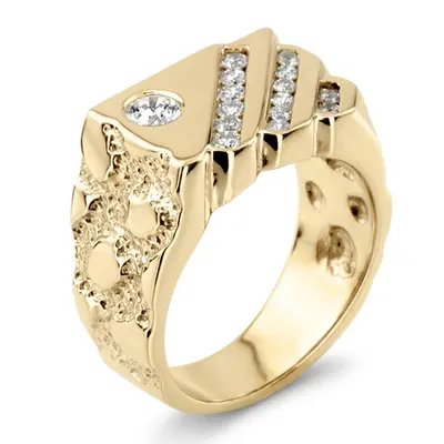 platinum 0.63 ct. Round Cut Channel Set Diamond Men's Ring - alternate view 5 thumbnail