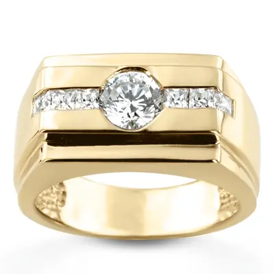 0.42 ct. Channel Set Diamond Men's Ring