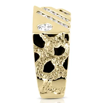 platinum 0.63 ct. Round Cut Channel Set Diamond Men's Ring - alternate view 7 thumbnail