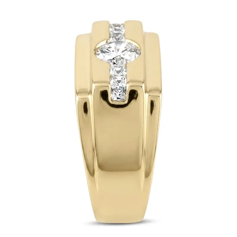 14K white gold 0.42 ct. Channel Set Diamond Men's Ring - alternate view 2