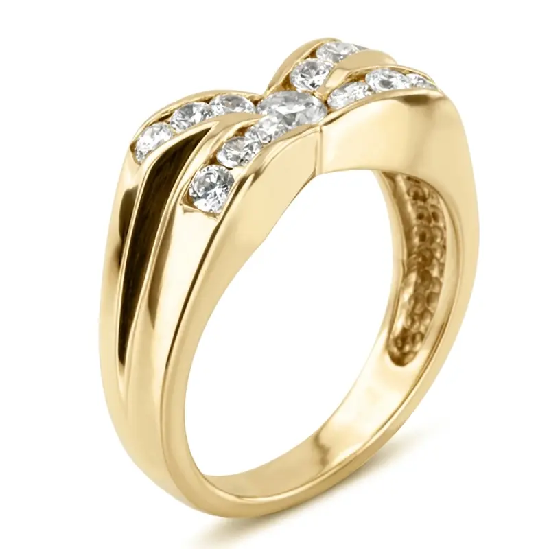 platinum 1.21 ct. Diamond Men's Wedding Ring - alternate view 4