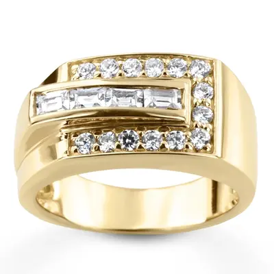 1.02 ct. tw. Channel Set Diamond Men's Ring - view 2 of 6