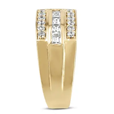 14K white gold 1.02 ct. tw. Channel Set Diamond Men's Ring - alternate view 3 thumbnail