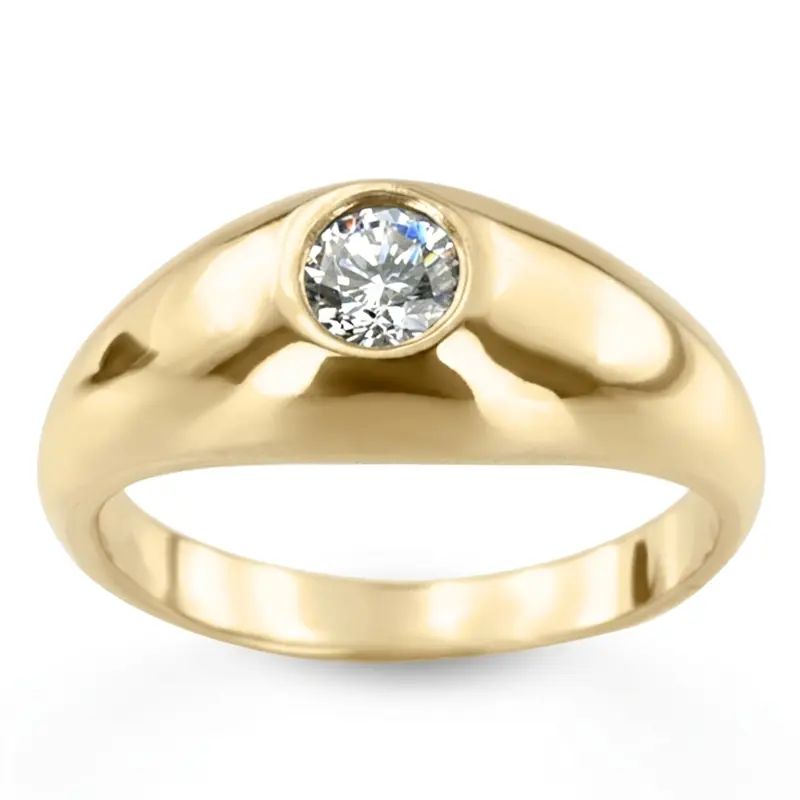 14K white gold 0.50 ct. Solitaire Diamond Men Ring 1 - alternate view 2