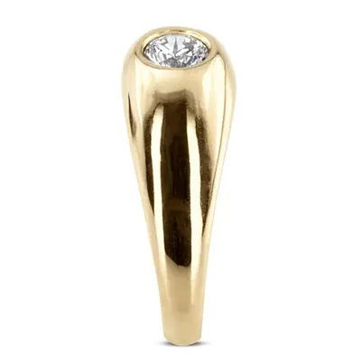 14K white gold 0.50 ct. Solitaire Diamond Men Ring 1 - alternate view 4 thumbnail