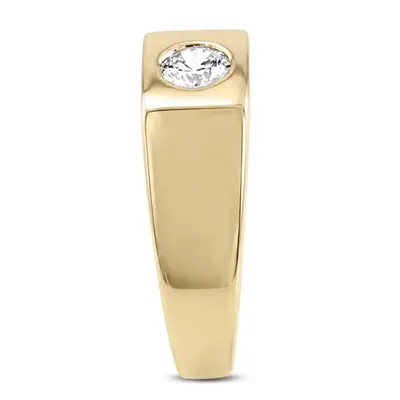 14K white gold 0.50 ct. Solitaire Diamond Man Ring 1 - alternate view 4 thumbnail