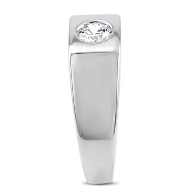 14K white gold 0.50 ct. Solitaire Diamond Man Ring 1 - alternate view 3 thumbnail