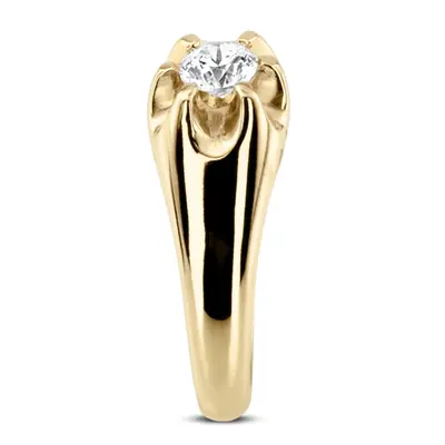 14K white gold 0.50 ct. Fancy Solitaire Diamond Men Ring - alternate view 4 thumbnail