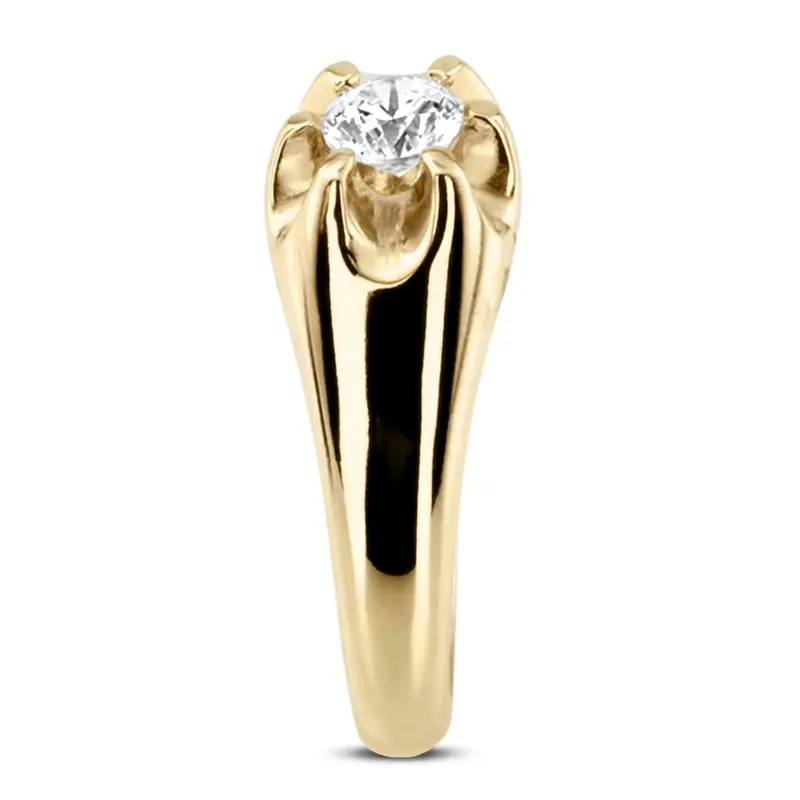14K white gold 0.50 ct. Fancy Solitaire Diamond Men Ring - alternate view 4