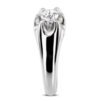 14K white gold 0.50 ct. Fancy Solitaire Diamond Men Ring - alternate view 5 thumbnail