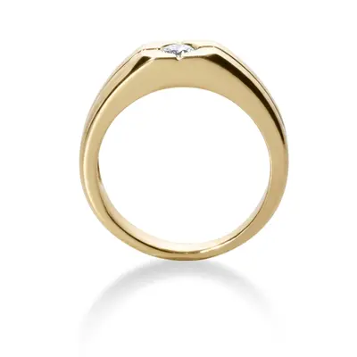 14K white gold 0.25 ct. Solitaire Diamond Men's Ring 2 - alternate view 3 thumbnail