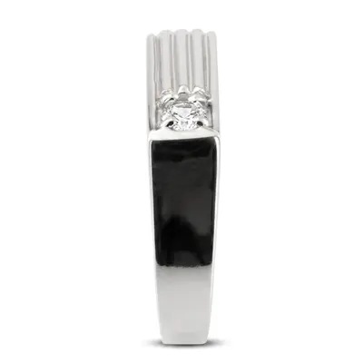 14K white gold 0.35 ct. Solitaire Diamond Man Ring 2 - alternate view 4 thumbnail