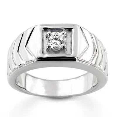 0.35 ct. Solitaire Diamond Men  Ring - view 1 of 6