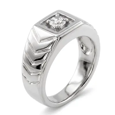 0.35 ct. Solitaire Diamond Men  Ring - view 2 of 6