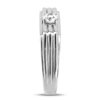 14K white gold 0.35 ct. Solitaire Diamond Men Ring 3 - alternate view 5 thumbnail