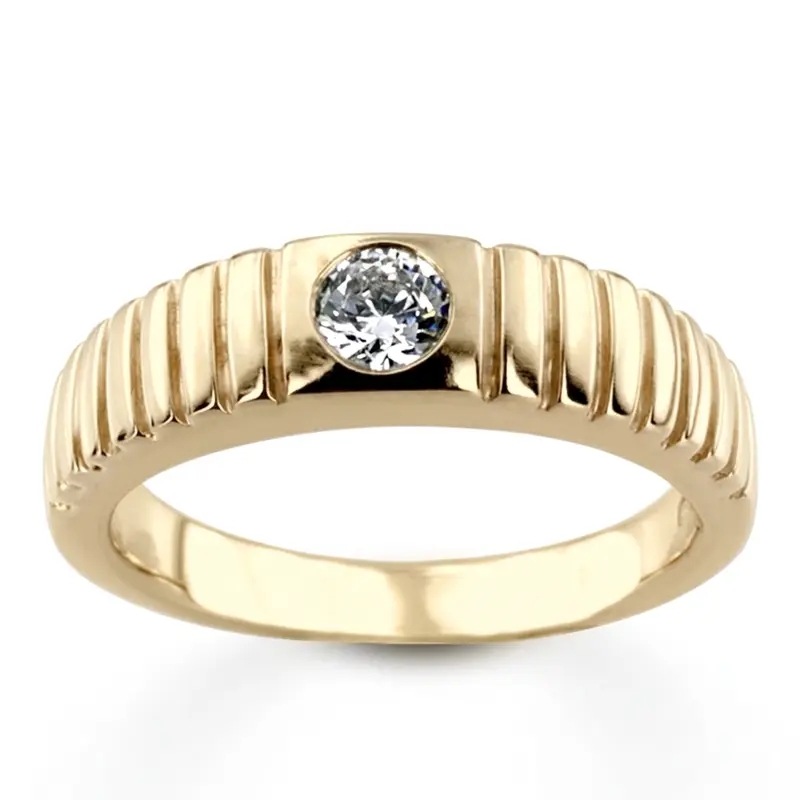 14K white gold 0.35 ct. Solitaire Diamond Men Ring 4 - main view