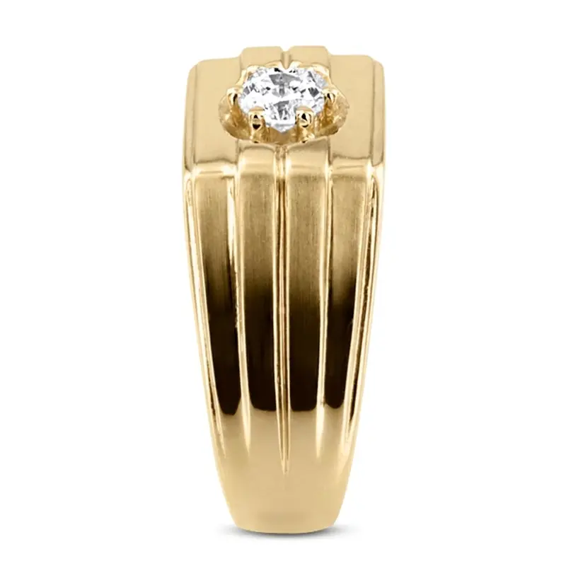 14K white gold 0.35 ct. Solitaire Men's Diamond Ring - alternate view 6