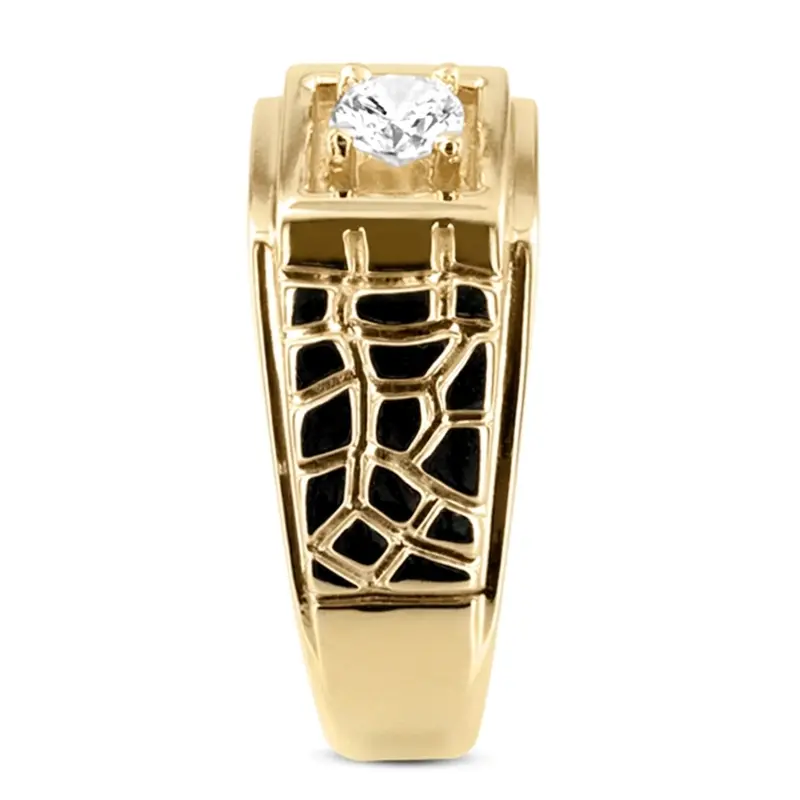 14K white gold 0.35 ct. Solitaire Men's Diamond Ring - alternate view 4