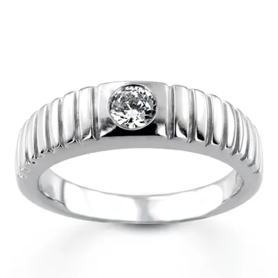 0.35 ct. Solitaire Diamond Men Ring 4 alternate view