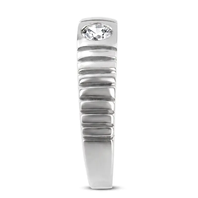 14K white gold 0.35 ct. Solitaire Diamond Men Ring 4 - alternate view 4