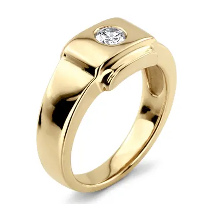 0.35 ct. Solitaire Diamond Man Ring 3 - view 2 of 6