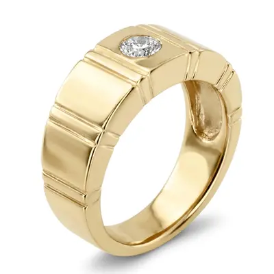 0.35 ct. Solitaire Diamond Men  Ring 1 - view 2 of 6