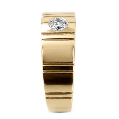 14K white gold 0.35 ct. Solitaire Diamond Men Ring 1 - alternate view 3 thumbnail