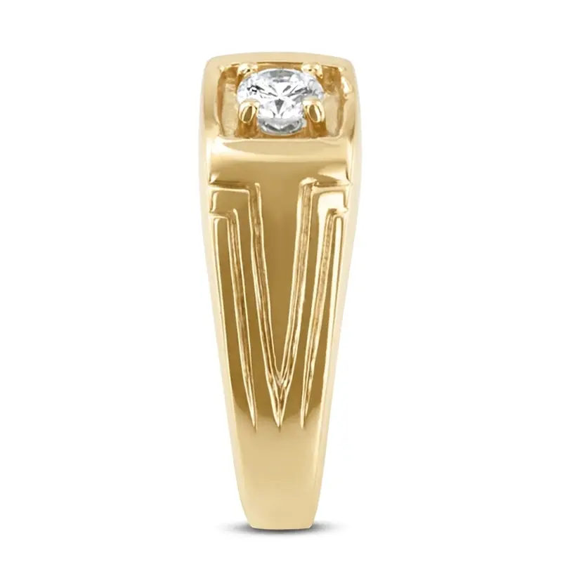 14K white gold 0.35 ct. Solitaire Diamond Men Ring 5 - alternate view 4