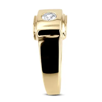 14K white gold 0.35 ct. Solitaire Diamond Man Ring 3 - alternate view 5 thumbnail