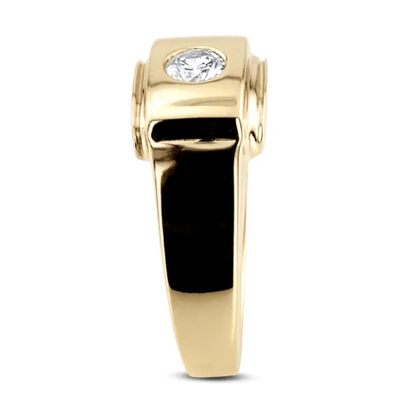 14K white gold 0.35 ct. Solitaire Diamond Man Ring 3 - alternate view 5