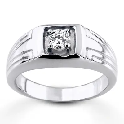 0.35 ct. Solitaire Diamond Men Ring 5 - view 1 of 6