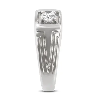 14K white gold 0.35 ct. Solitaire Diamond Men Ring 5 - alternate view 6 thumbnail