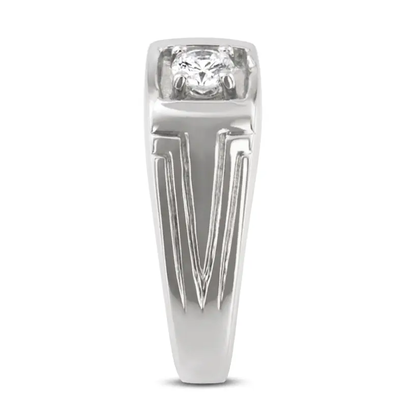 14K white gold 0.35 ct. Solitaire Diamond Men Ring 5 - alternate view 6
