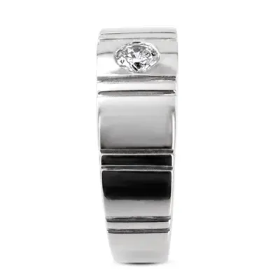 14K white gold 0.35 ct. Solitaire Diamond Men Ring 1 - alternate view 4 thumbnail