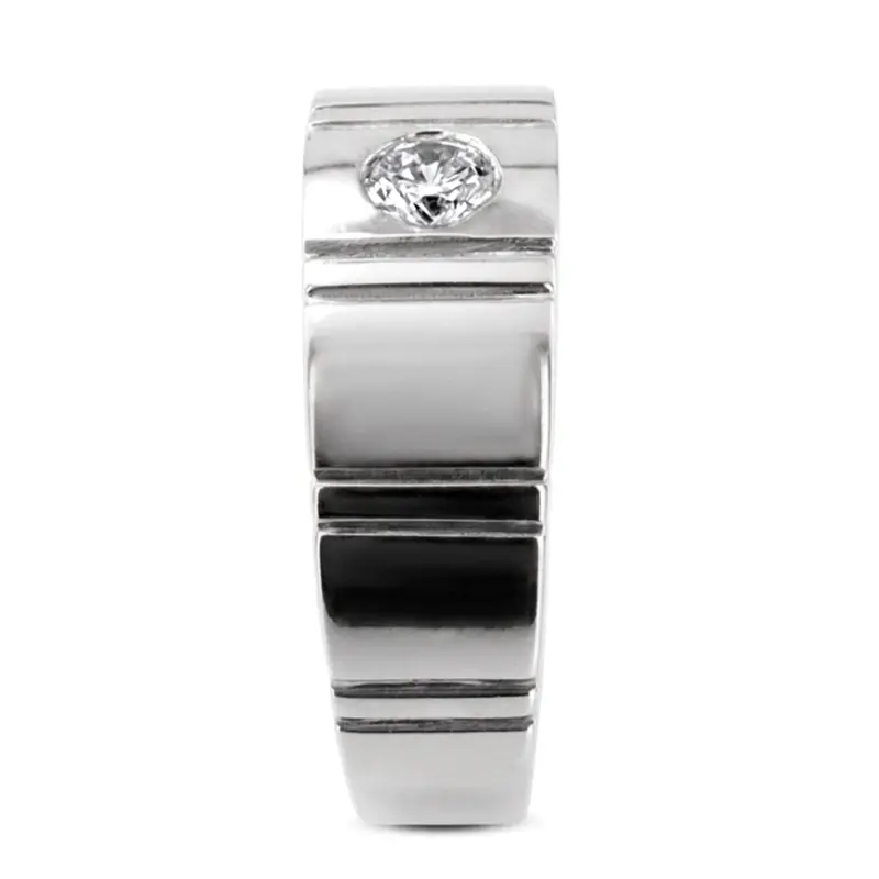 14K white gold 0.35 ct. Solitaire Diamond Men Ring 1 - alternate view 4