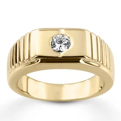 0.35 ct. Solitaire Diamond Men Ring 6 - view 2 of 6