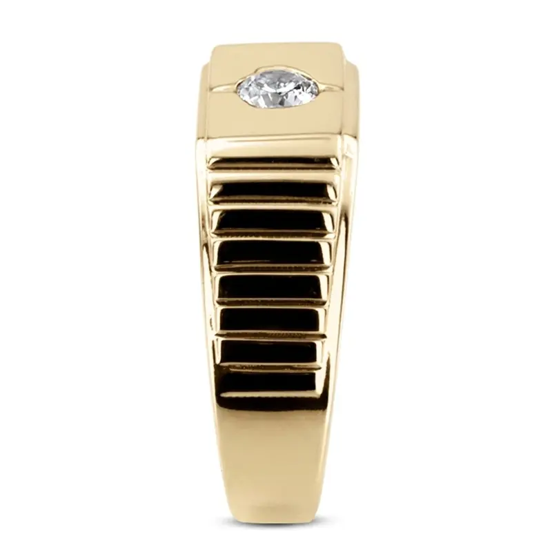 14K white gold 0.35 ct. Solitaire Diamond Men Ring 6 - alternate view 3