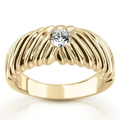 0.35 ct. Solitaire Diamond Man Ring 6 - view 2 of 6