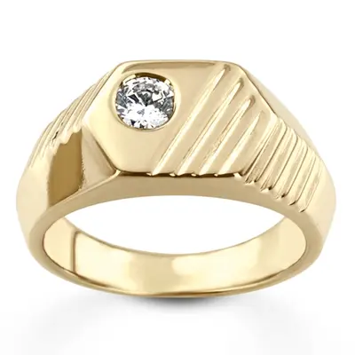 0.35 ct. Solitaire Diamond Men Ring 7 - view 2 of 6