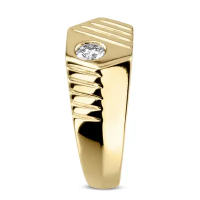14K white gold 0.35 ct. Solitaire Diamond Men Ring 7 - alternate view 3 thumbnail