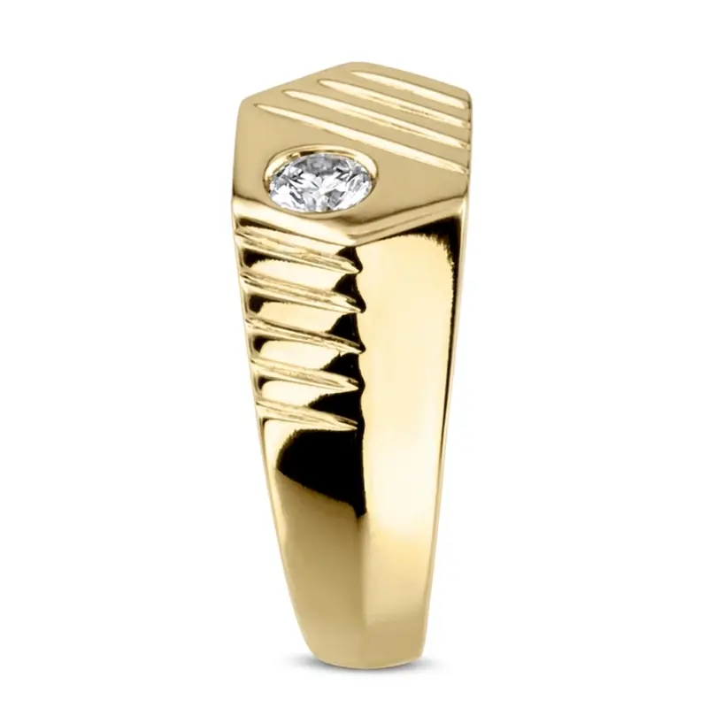 14K white gold 0.35 ct. Solitaire Diamond Men Ring 7 - alternate view 3