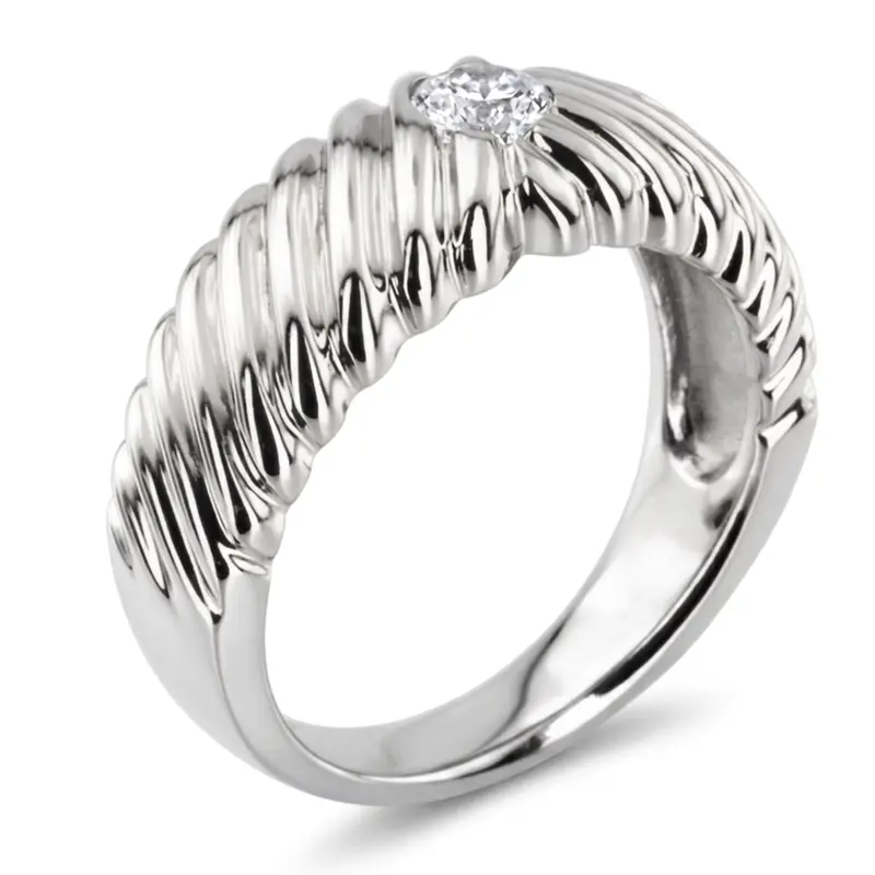 platinum 0.35 ct. Solitaire Diamond Man Ring 6 - alternate view 5