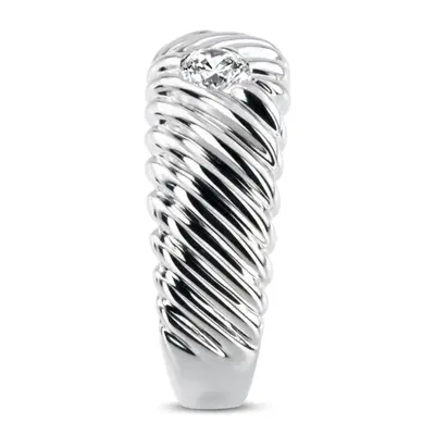 platinum 0.35 ct. Solitaire Diamond Man Ring 6 - alternate view 6 thumbnail